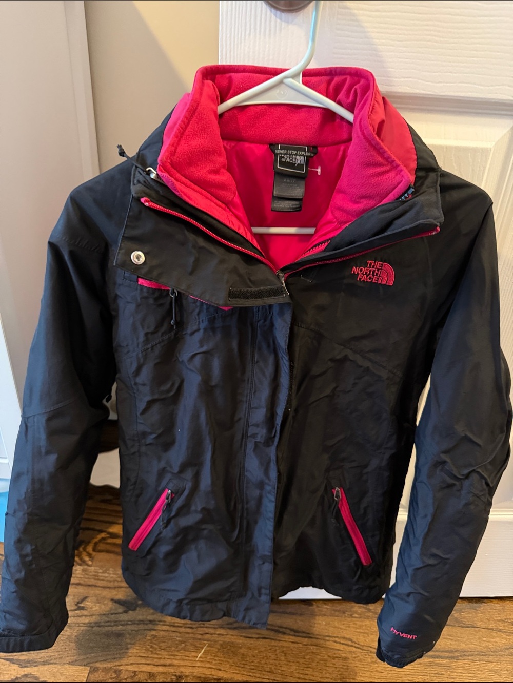 The North Face Women’s Black Ski Jacket with Pink Lining